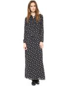 Maison Scotch Lace Up Maxi Dress - Multi - Lyst