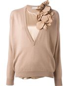 Brunello Cucinelli Ruffle Sweater - Lyst