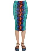 House Of Holland Printed Viscose Jersey Pencil Skirt - Lyst