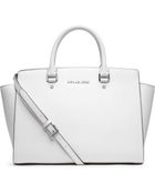 Michael Kors Selma Large Saffiano Leather Satchel - Lyst