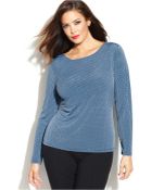 Michael Kors Michael Plus Size Printed Cowl-Back Top - Lyst
