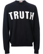 MSGM Slogan Sweater - Lyst