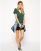 Asos T-Shirt With V Neck - Lyst