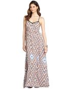 Greylin Orangesicle 'Priscila' Silk Maxi Dress - Lyst
