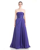 Ml Monique Lhuillier Strapless Pleated Gown - Lyst