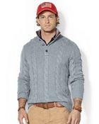 Polo Ralph Lauren Cable Knit Tussah Silk Sweater - Lyst