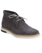 Fendi Grey Suede Lace-Up Oxford Chukkas - Lyst