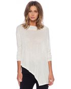 Michael Stars Long Sleeve Asymmetrical Mock Crop - Lyst
