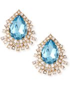 Fragments Aqua Crystal Triple-Fringe Earrings - Lyst