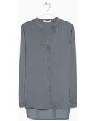 Mango Printed Blouse - Lyst