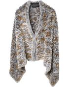 Liska Rabbit Fur Poncho - Lyst