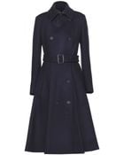 Burberry Prorsum Wool Trench Coat - Lyst