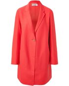Jil Sander Wool-Angora Coat - Lyst