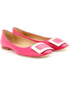 Roger Vivier Belle Vivier Leather Ballerinas - Lyst
