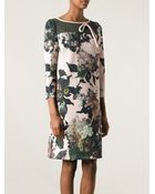 Antonio Marras Floral Print Midi Dress - Lyst
