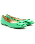 Roger Vivier Gommette Patent-Leather Ballerinas - Lyst