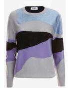 Sonia By Sonia Rykiel Metallic Intarsia Sweater - Lyst
