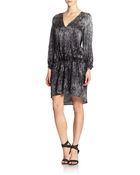 Joie Risette Printed Silk Dropwaist Dress - Lyst