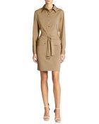 Michael Kors Tie-Belt Shirtdress - Lyst