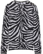 Balmain Zebra-Intarsia Wool Sweater - Lyst