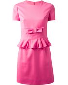 Valentino Bow Detail Shift Dress - Lyst