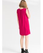 Mango Textured Shift Dress - Lyst