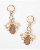 Ann Taylor Pearlized Blush Crystal Drop Earrings - Lyst