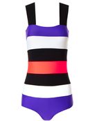 Roksanda Ilincic Multi Striped Antares Swimsuit - Lyst