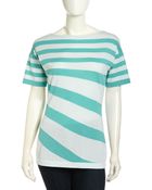 Lafayette 148 New York Drop-Shoulder Mixed Stripe Sweater - Lyst