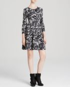 DKNY Fit And Flare Jacquard Dress - Lyst