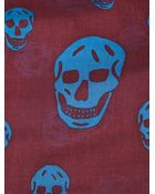 Alexander McQueen Skull Print Scarf - Lyst