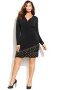 Michael Kors Michael Plus Size Faux-Wrap Grommet Dress - Lyst