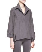 Donna Karan New York Long-Sleeve Roll-Sleeve Button-Up Cotton Shirt - Lyst