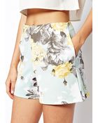 Asos Shorts in Floral Printed Scuba - Lyst