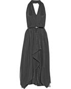 Donna Karan New York Silk-Blend Organza Halterneck Dress - Lyst