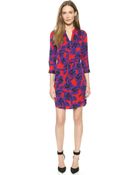 Diane von Furstenberg Freya Dress - Poppy Leopard Red - Lyst