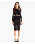 H&M Lace Skirt - Lyst