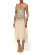 Monique Lhuillier Embellished High-Low Gown - Lyst