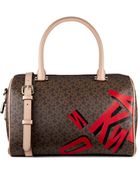 DKNY Coated Logo Satchel - Lyst