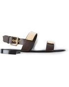 Giuseppe Zanotti Metal Plate Sandal - Lyst