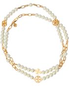 Tory Burch Double Wrap Tilde Logo Necklace - Lyst