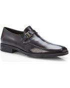 Bruno Magli Black Leather Loafers - Lyst
