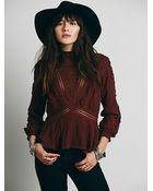 Free People Fp New Romantics Rosemary Blouse - Lyst