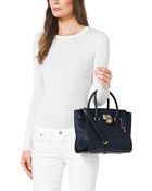Michael Kors Hamilton Traveler Medium Leather Satchel - Lyst