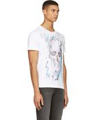 Alexander McQueen White Skull Scratch T_Shirt - Lyst
