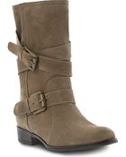 Dune Reo Buckle-Detail Suede Calf Boots - Lyst