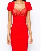 Hybrid Pencil Dress With Sweetheart Neck - Lyst
