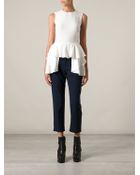 Alexander McQueen Ruffled Hem Top - Lyst