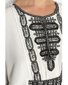 Oscar de la Renta Embroidered Silk Kaftan - Lyst