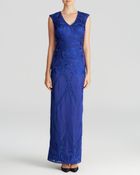Sue Wong Gown - V-Neck Soutache Illusion Back - Lyst